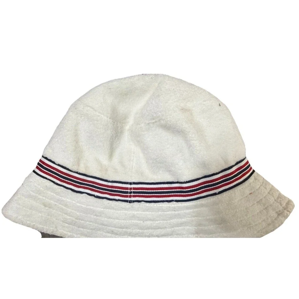 Polo Ralph Lauren White Terry Cloth Bucket Hat Unisex‎ Made in Sri Lanka